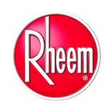 Rheem logo with red circle and white text.